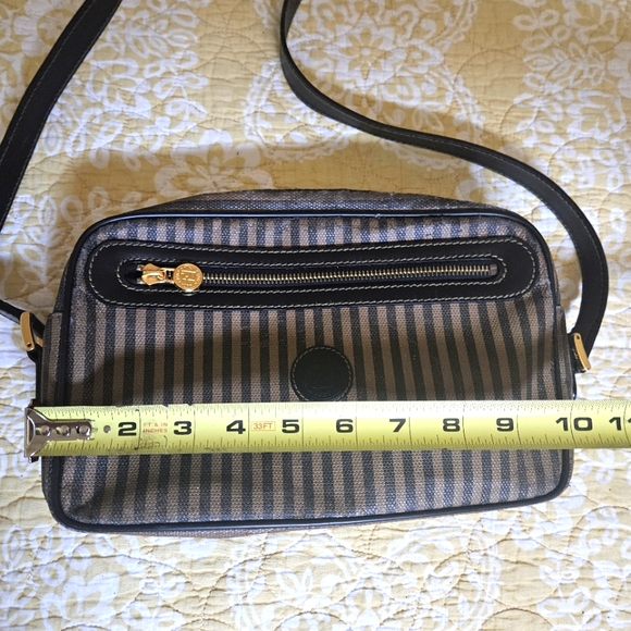 Fendi Pequin Striped Canvas Crossbody Bag - Picture 16 of 16
